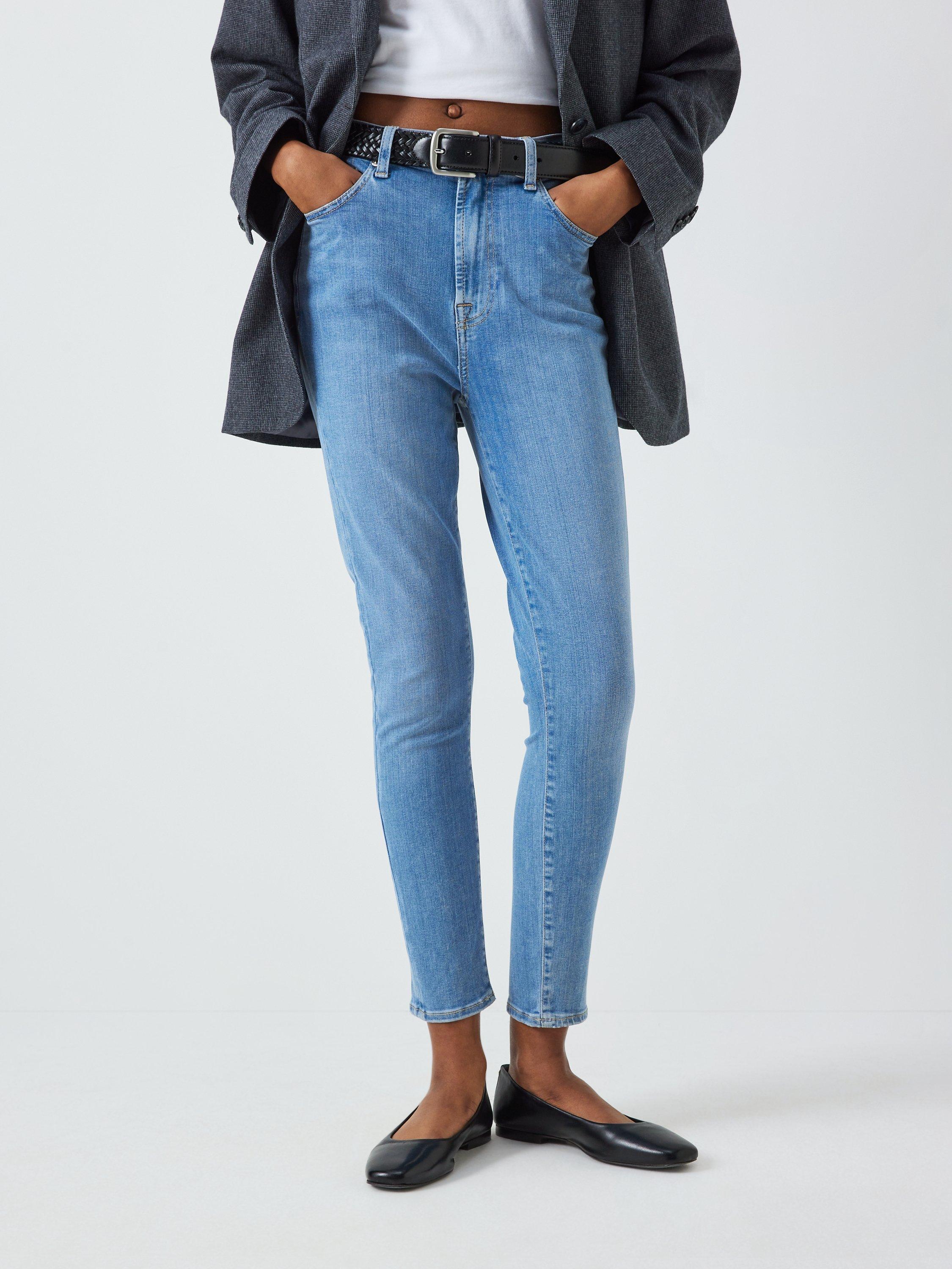 7 For All Mankind Slim Illusion Luxe Salute Skinny Ankle Jeans, Light Blue
