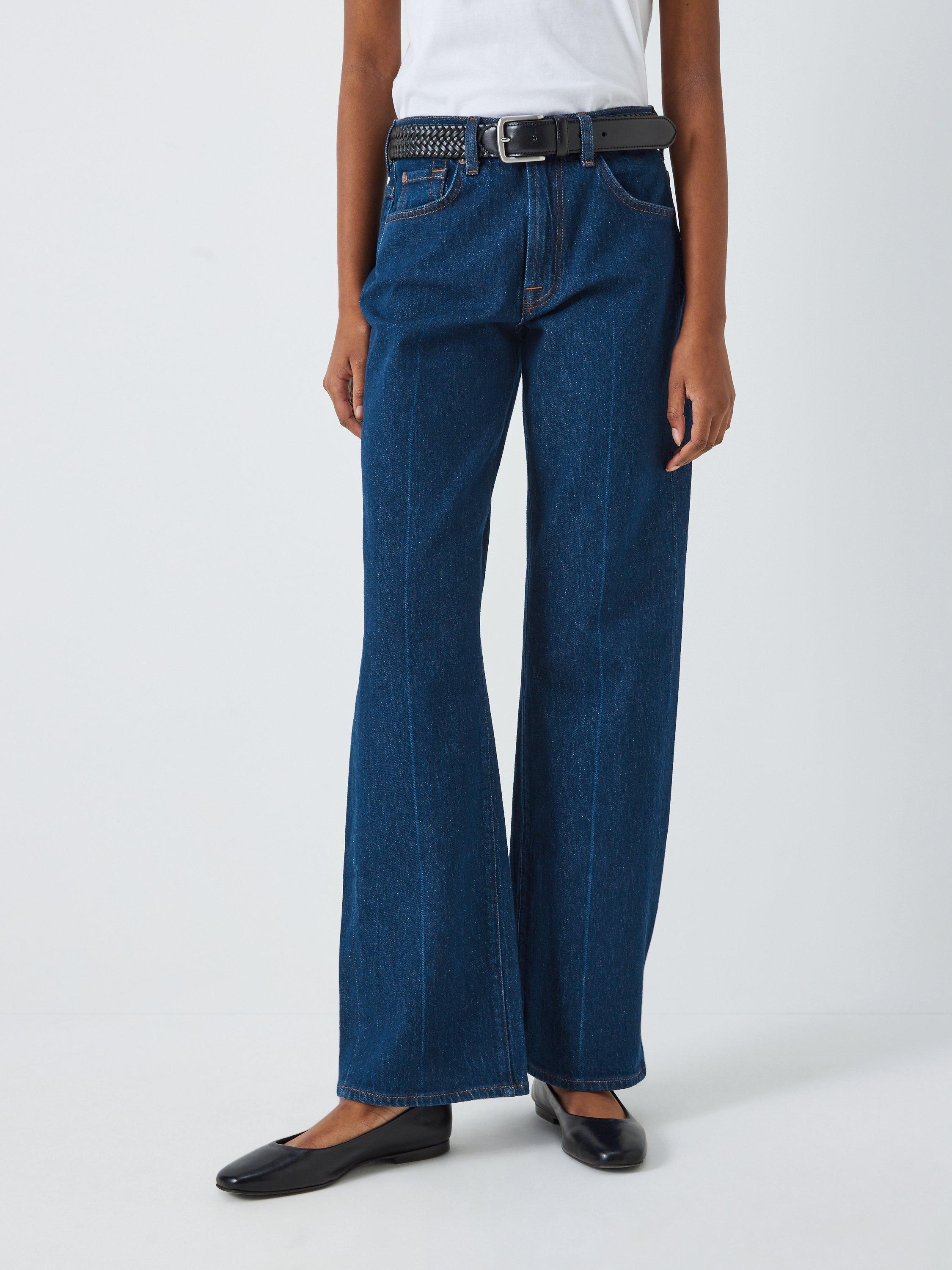 7 For All Mankind Lotta Luxe Vintage Flared Jeans, Dark Blue
