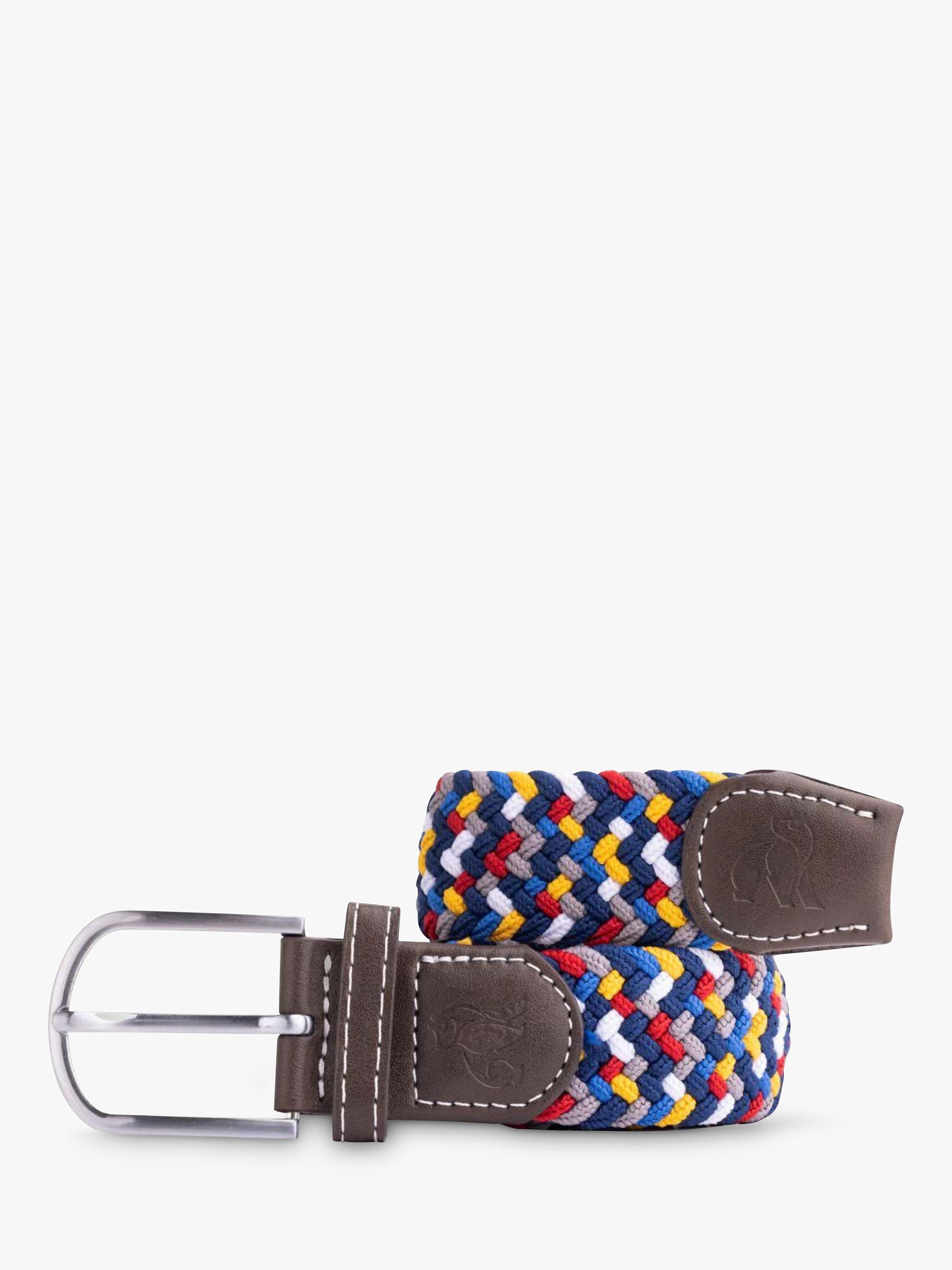 Product image 1 of 3, which shows Swole Panda Abstract Recycled Woven Belt, Multi, L