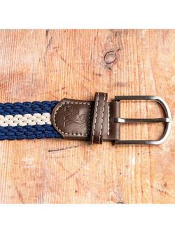 Swole Panda Stripe Recycled Woven Belt - view 2, Navy/White