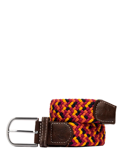 Swole Panda Abstract Recycled Woven Belt, Orange/Yellow