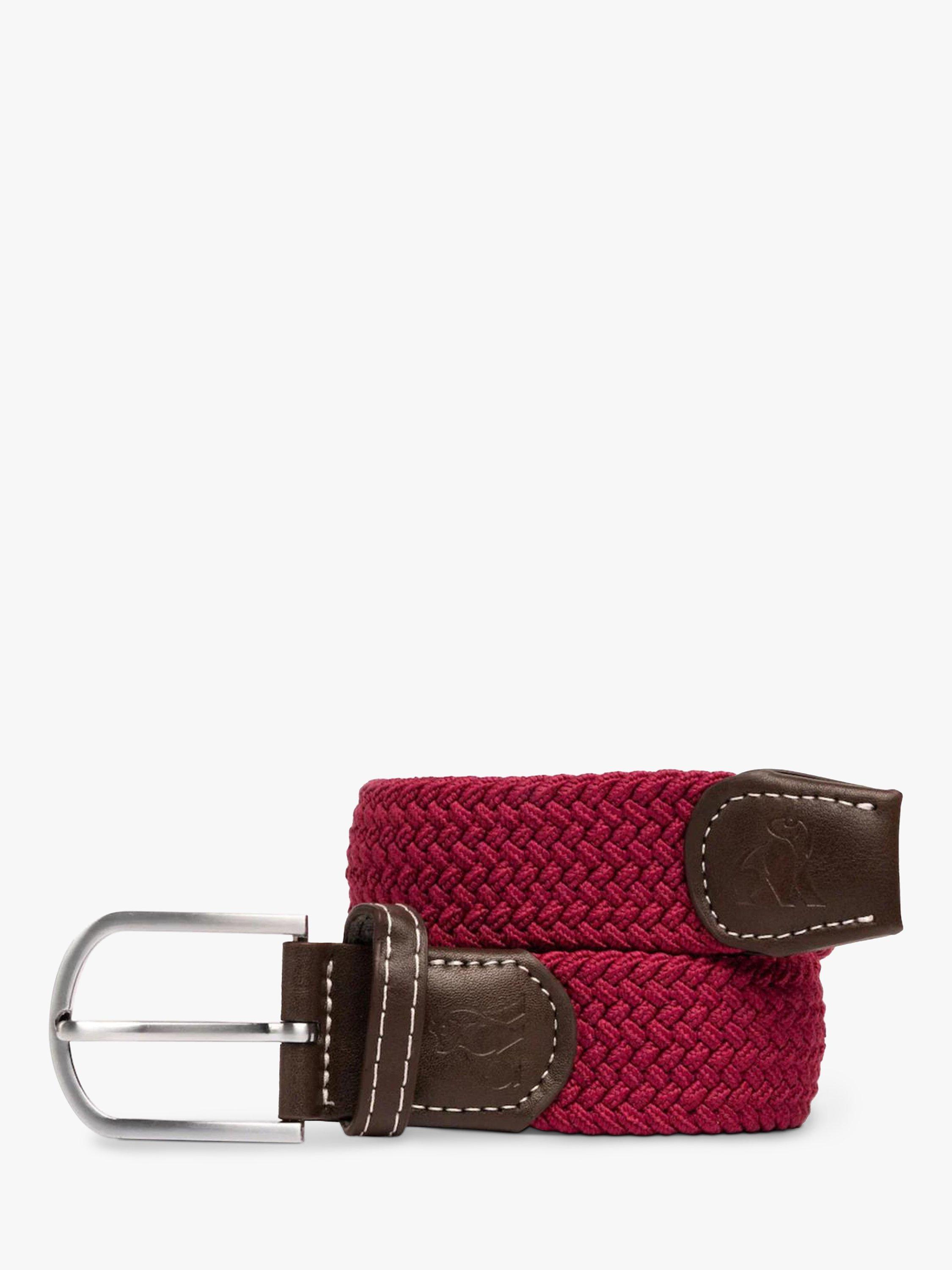 Swole Panda Recycled Woven Belt, Burgundy, S