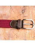 Swole Panda Recycled Woven Belt, Burgundy