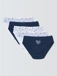 John Lewis Kids' French Heart Briefs, Pack of 5, Navy/Multi