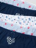 John Lewis Kids' French Heart Briefs, Pack of 5, Navy/Multi