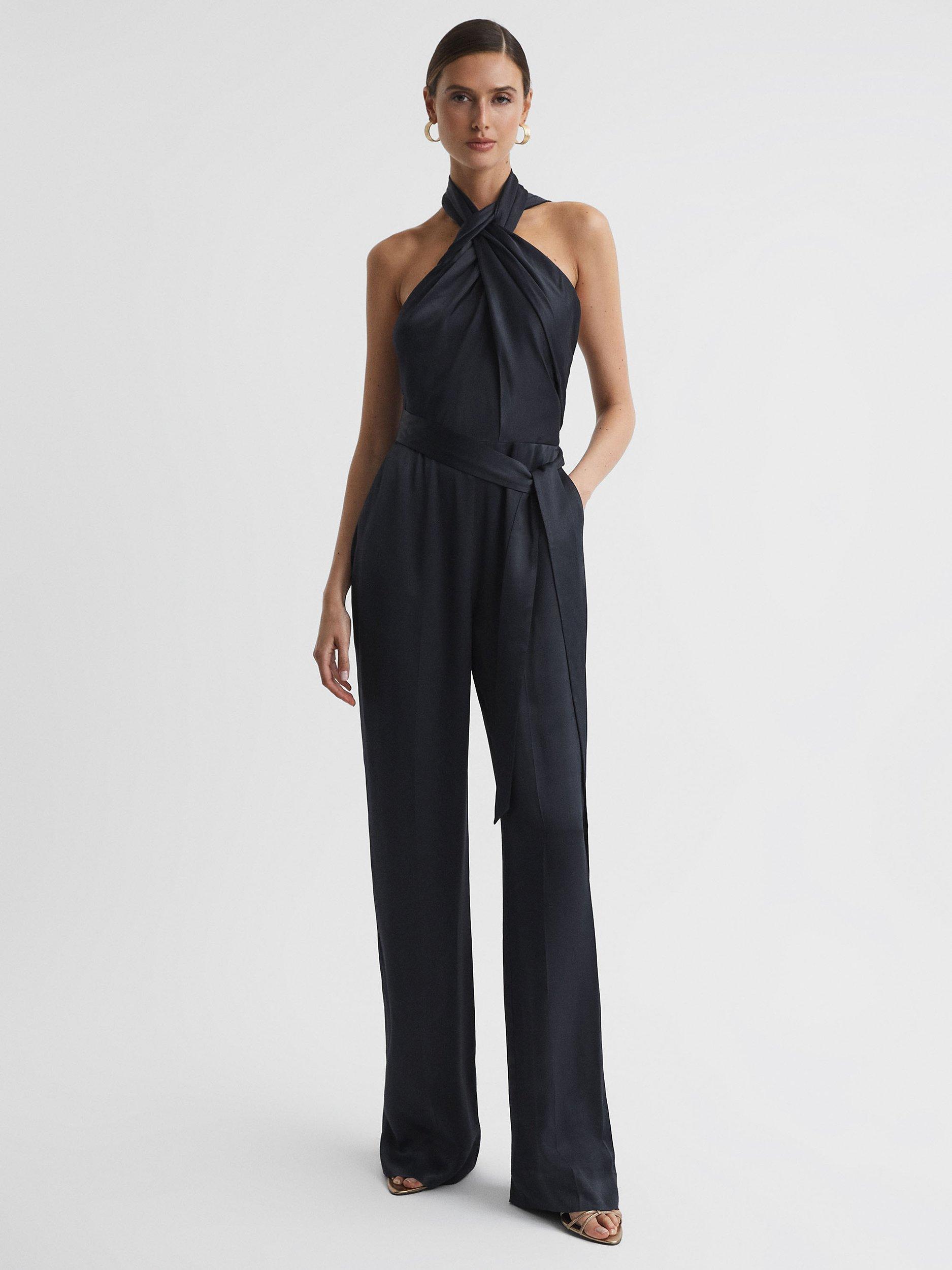 Reiss Jules Halterneck Jumpsuit