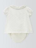 John Lewis Heirloom Collection Baby Cotton Embroidered Dress and Bloomers Set, Cream