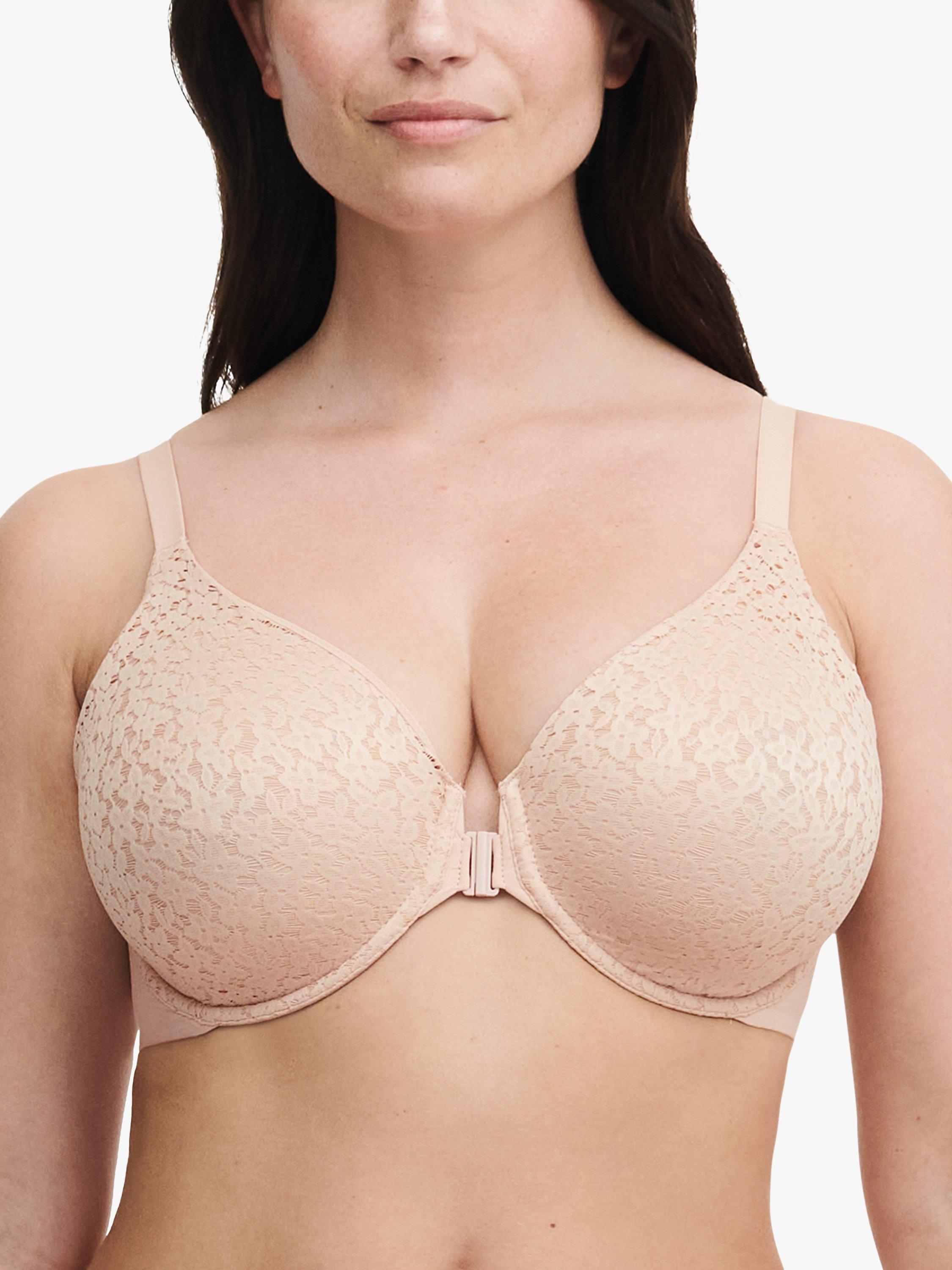 Product image 1 of 5, which shows Chantelle Norah Comfort Front Fastening Moulded Bra, Golden Beige, 32D