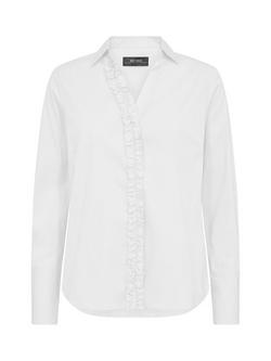 MOS MOSH Sybel Satin Frill Detail Shirt - view 2, White