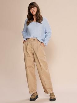 MOS MOSH Thora V-Neck Wool Blend Jumper - view 2, Cashmere Blue