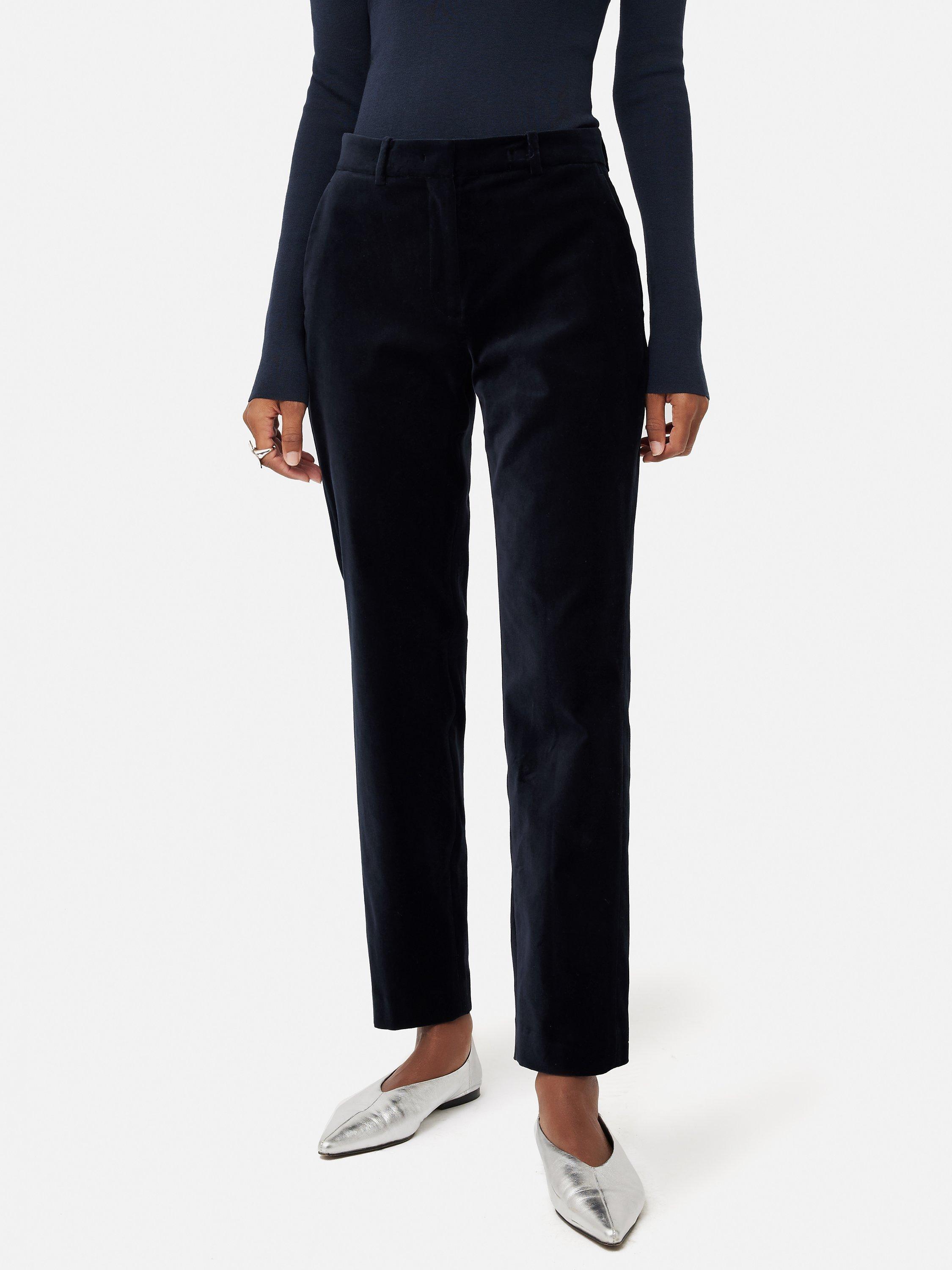 Jigsaw Velvet Marden Chinos, Navy