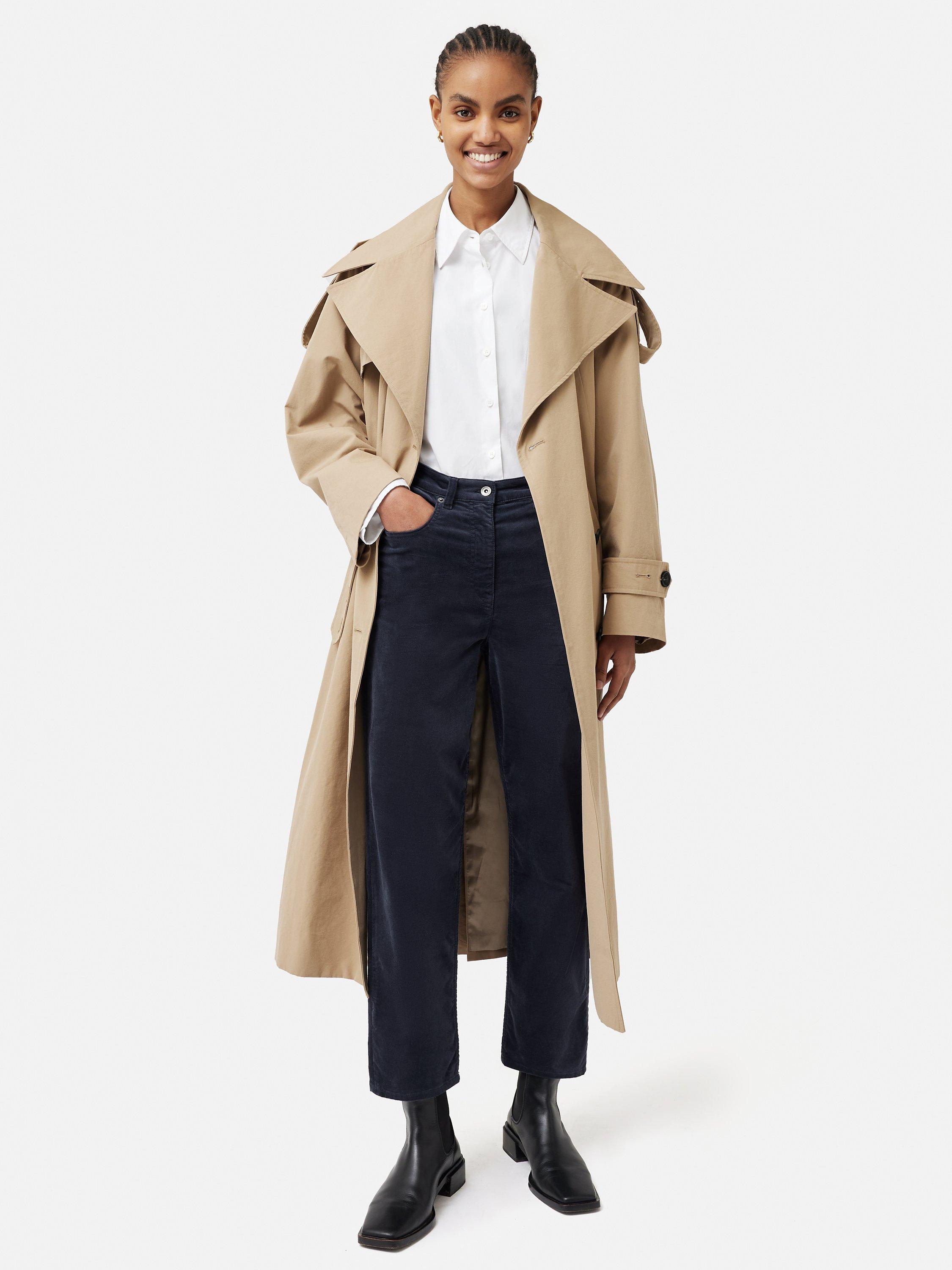 Product image 6 of 6, which shows Jigsaw Delmont Velvet Jeans, Grey, 36R