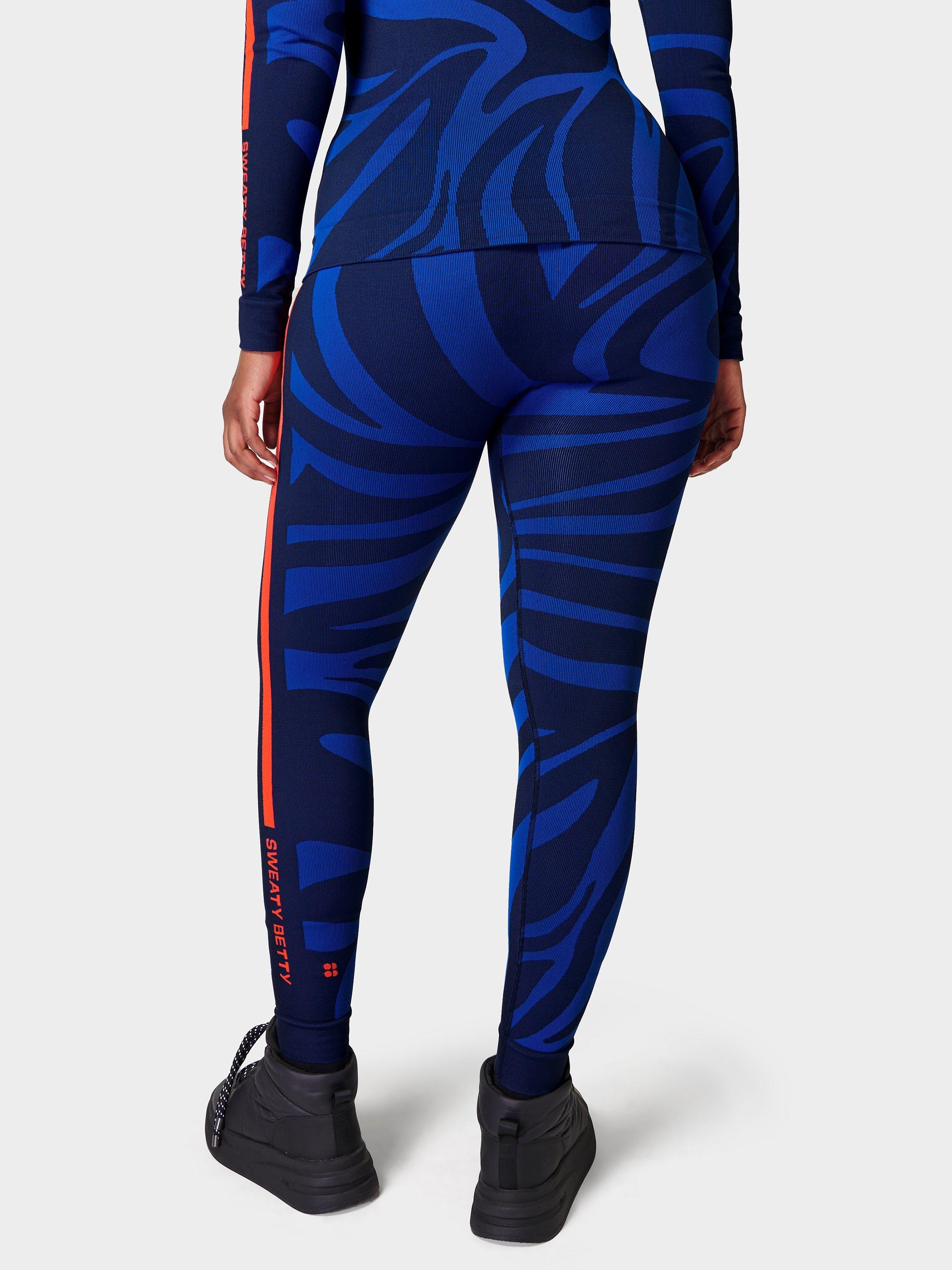 Sweaty Betty Snowy Betty Ski Base buy Layer Top and Pant Set in Retro Navy