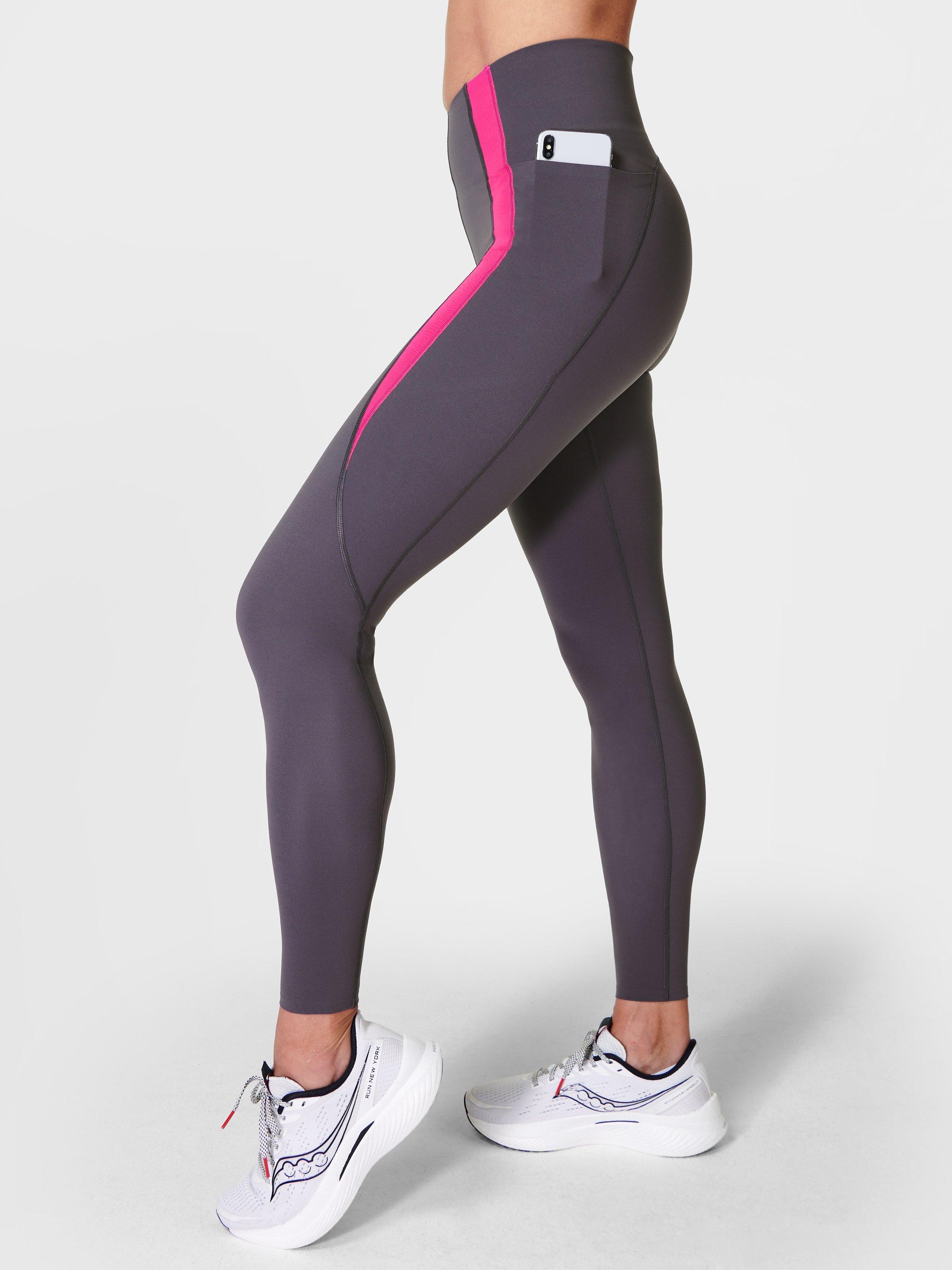 Sweaty Betty Power Ultra Sculpt Curve High Waist Workout Leggings, Grey/Pink