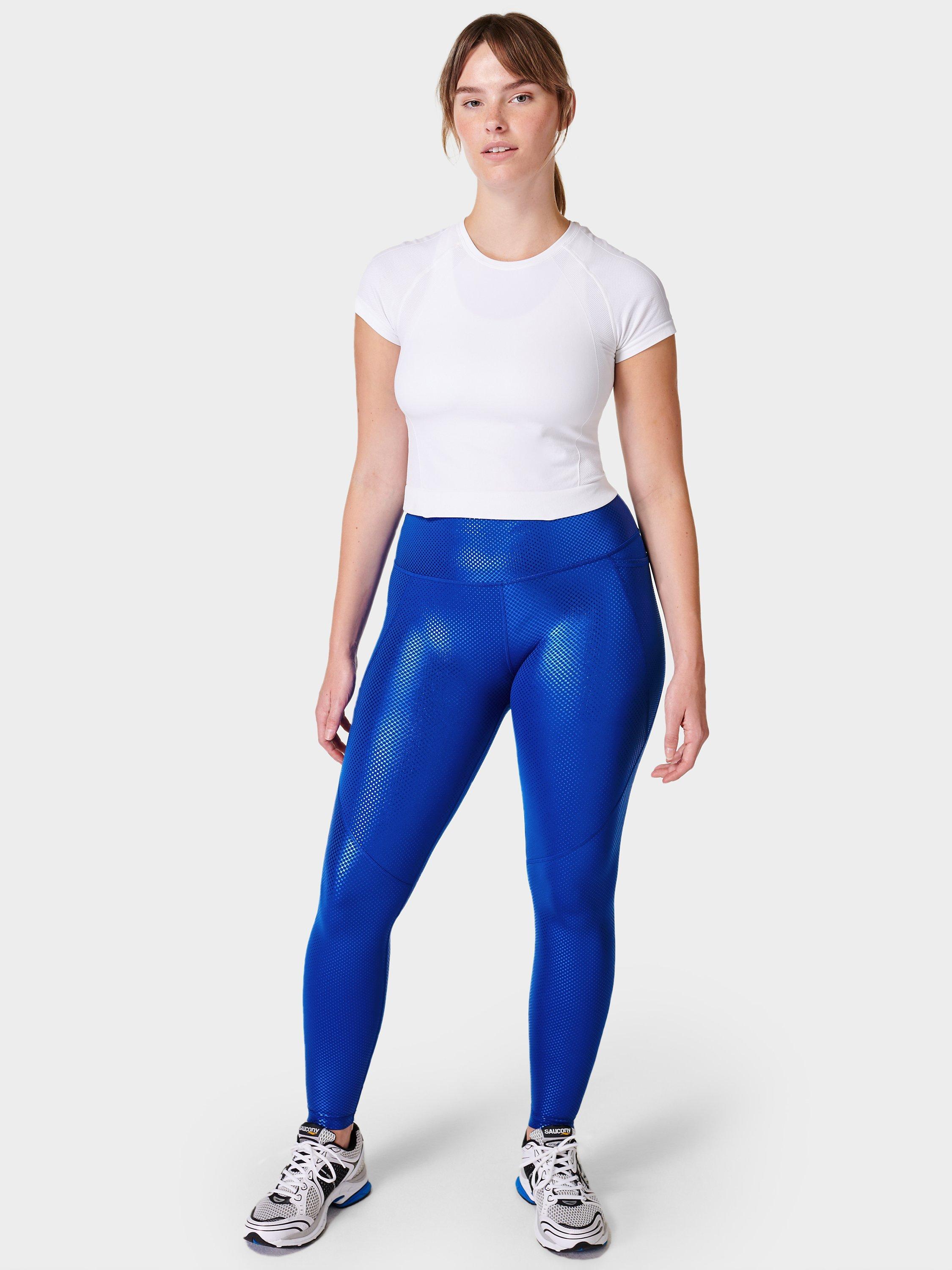 Product image 3 of 6, which shows Sweaty Betty 27" Power Workout Leggings, Blue Gradient Dot, S