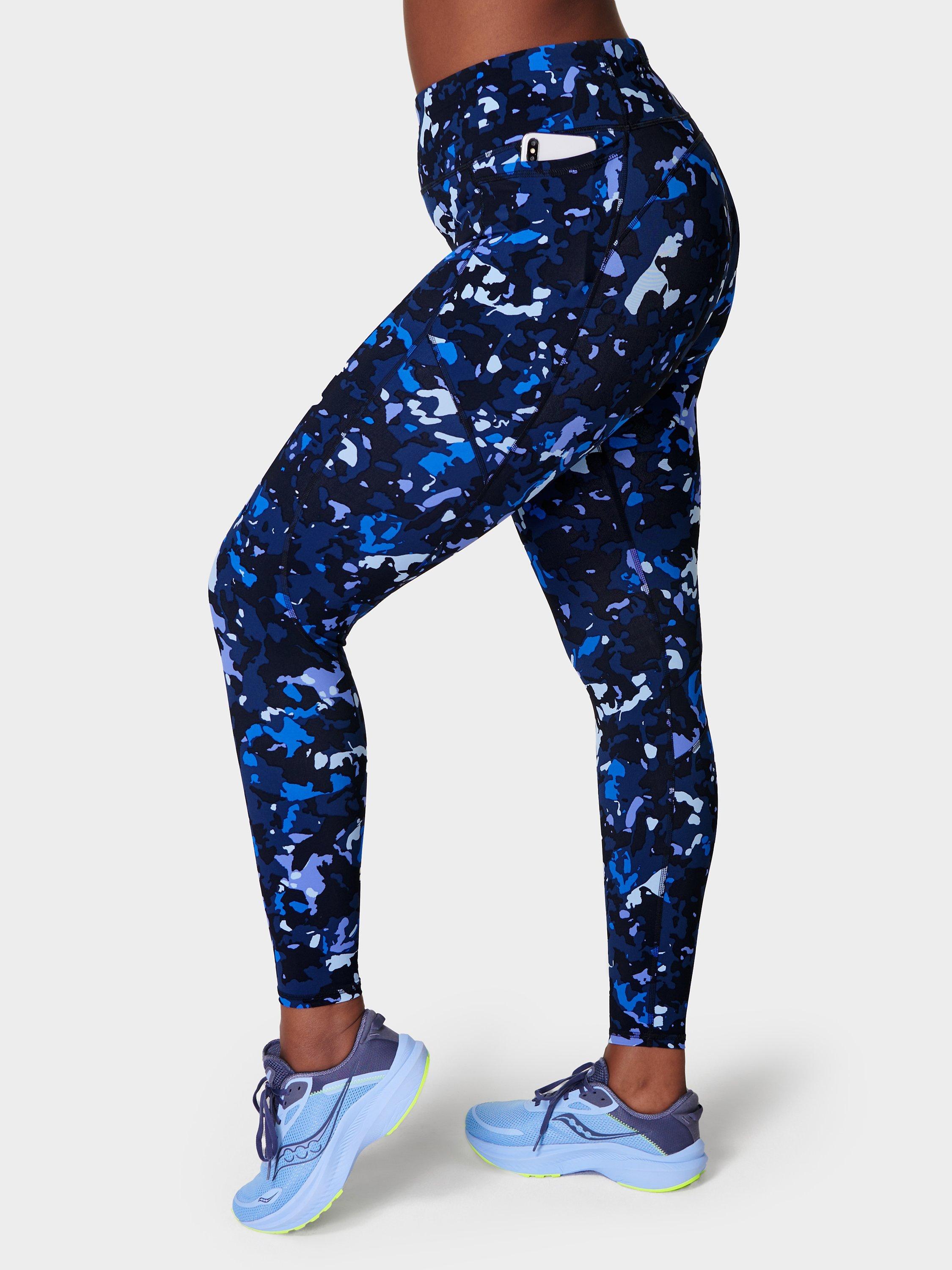 Sweaty Betty 27" Zero Gravity Running Leggings, Blue Camo 