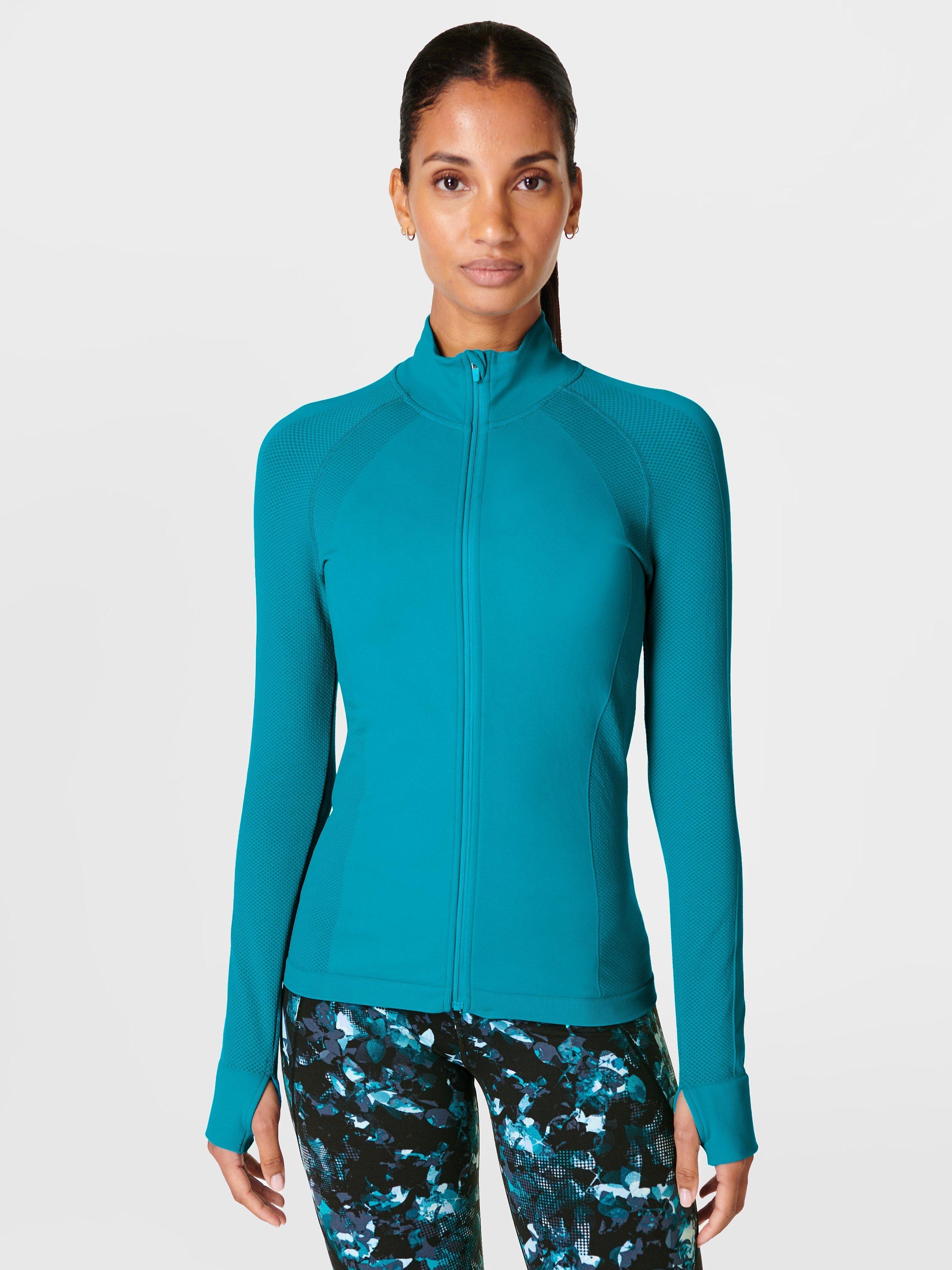 Sweaty Betty Athlete Double Weight Seamless Workout Zip Up