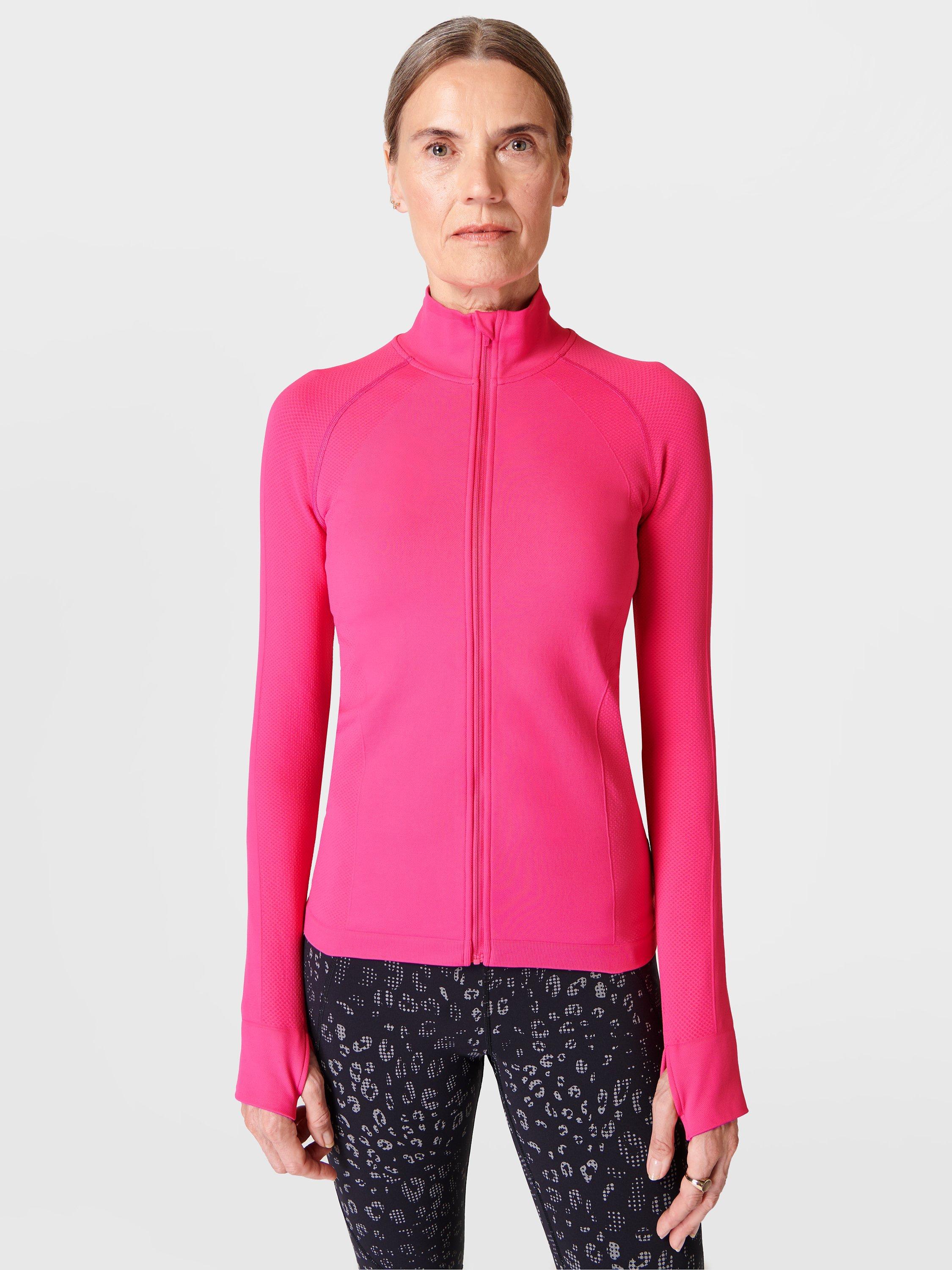 Pink zip up jackets sales