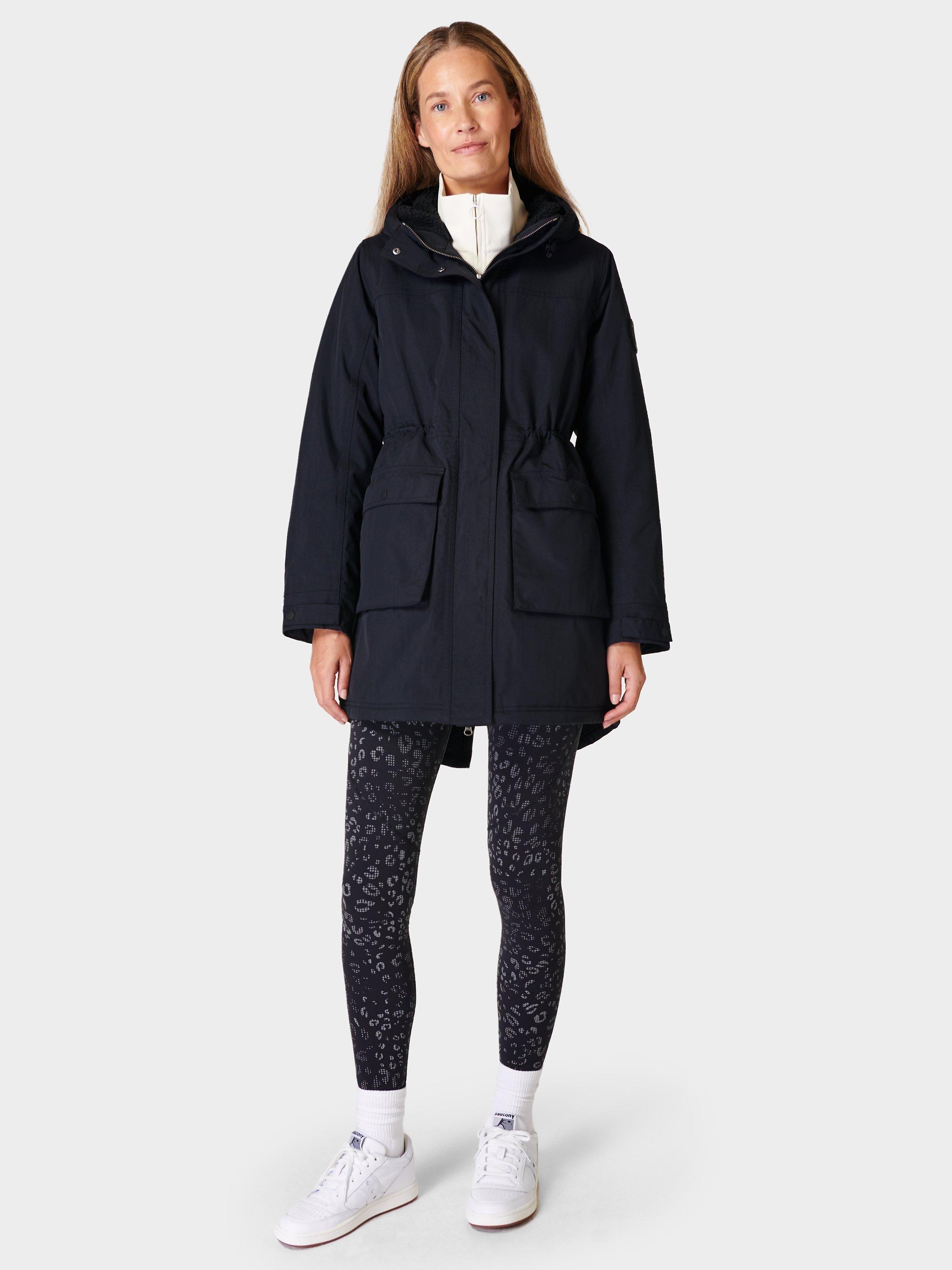 Product image 3 of 7, which shows Sweaty Betty Winter Stride Waterproof Parka, Black, XXS