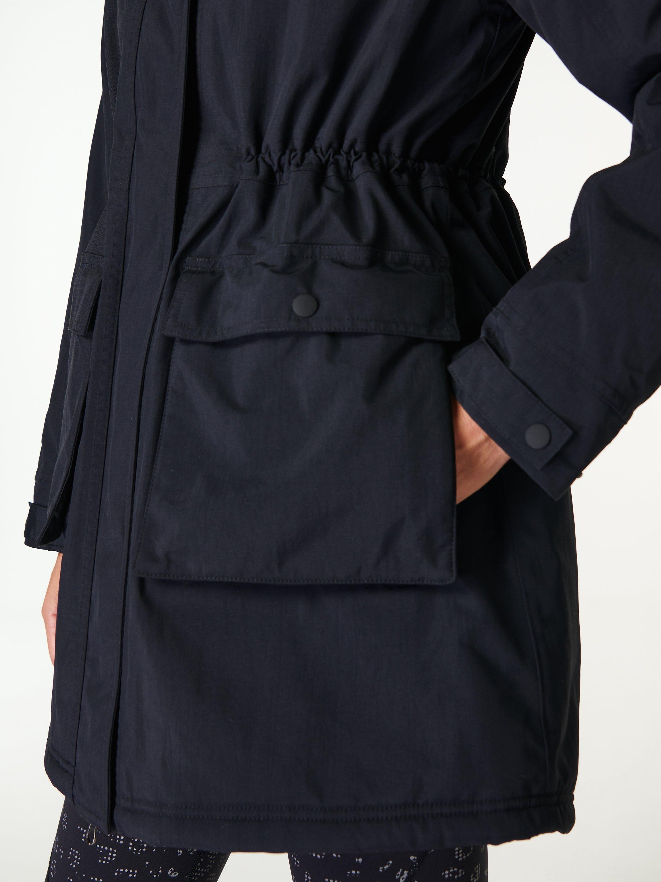 Product image 7 of 7, which shows Sweaty Betty Winter Stride Waterproof Parka, Black, XXS