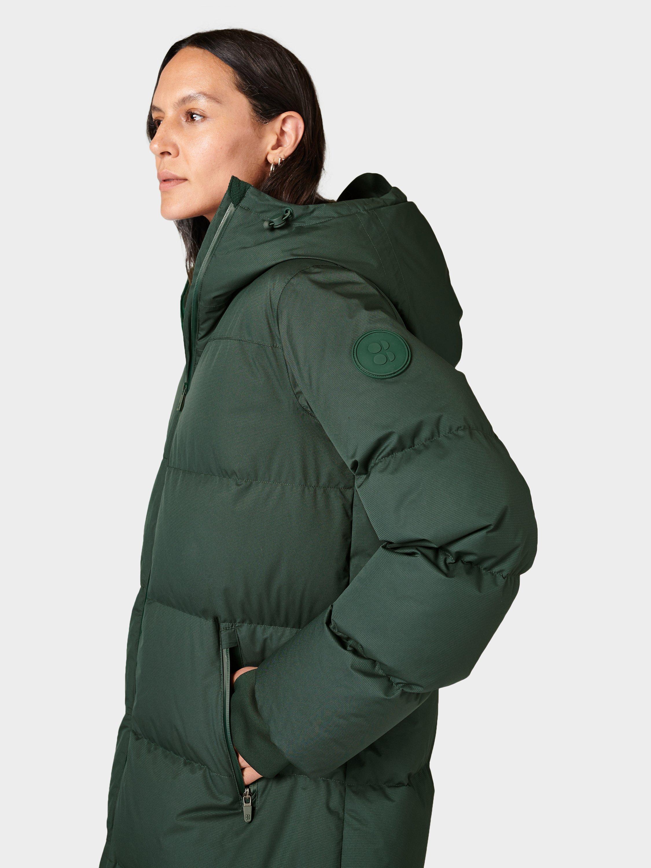 Sweaty Betty Nimbus Longline Down Parka Trek Green Trek Green