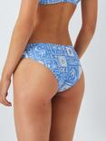 John Lewis ANYDAY Postcard Print Bikini Bottoms, Mid Blue