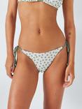 John Lewis ANYDAY Jacquard Flower Bikini Bottoms, Pack of 2, Olive/White