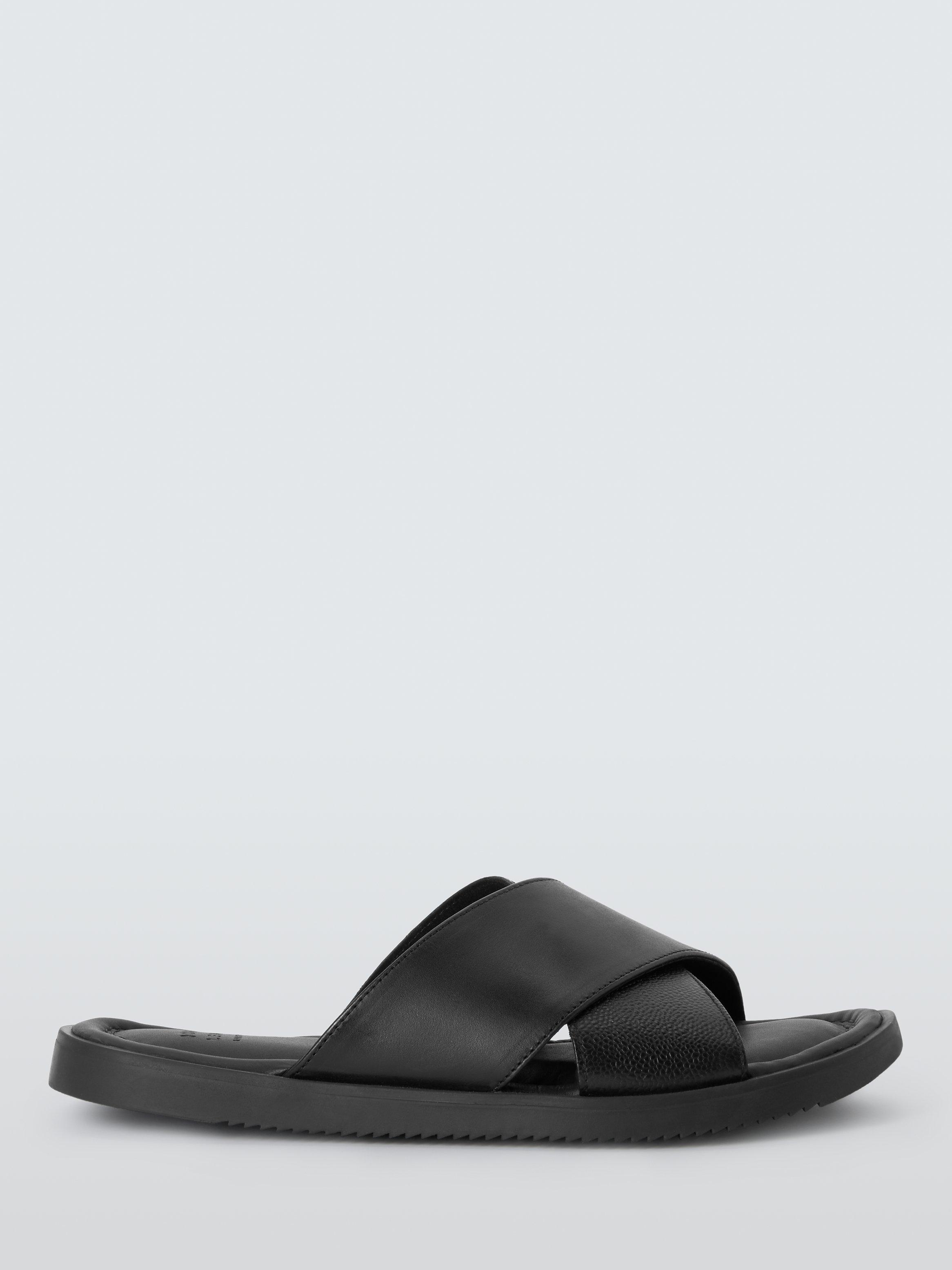 John Lewis Leather Cross Strap Sandals