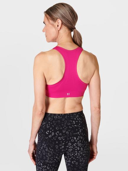 Sweaty Betty Stamina Workout Sports Bra - view 2, Punk Pink