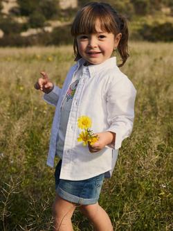 Polarn O. Pyret Kids' Organic Cotton Shirt, White, White