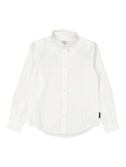 Polarn O. Pyret Kids' Organic Cotton Shirt, White - view 2, White