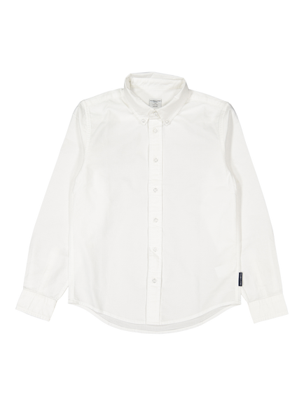 Polarn O. Pyret Kids' Organic Cotton Shirt, White - view 2, White