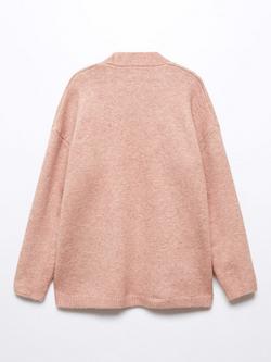 Mango Kids' Tique Open Cardigan - view 2, Light Pastel Orange