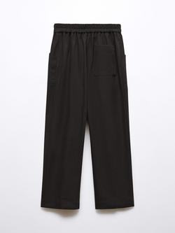 Mango Kids' Inma Straight Trousers, Black - view 2, Black