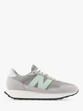 New Balance 237 Suede Mesh Trainers, Slate Grey/Mint