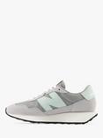 New Balance 237 Suede Mesh Trainers, Slate Grey/Mint