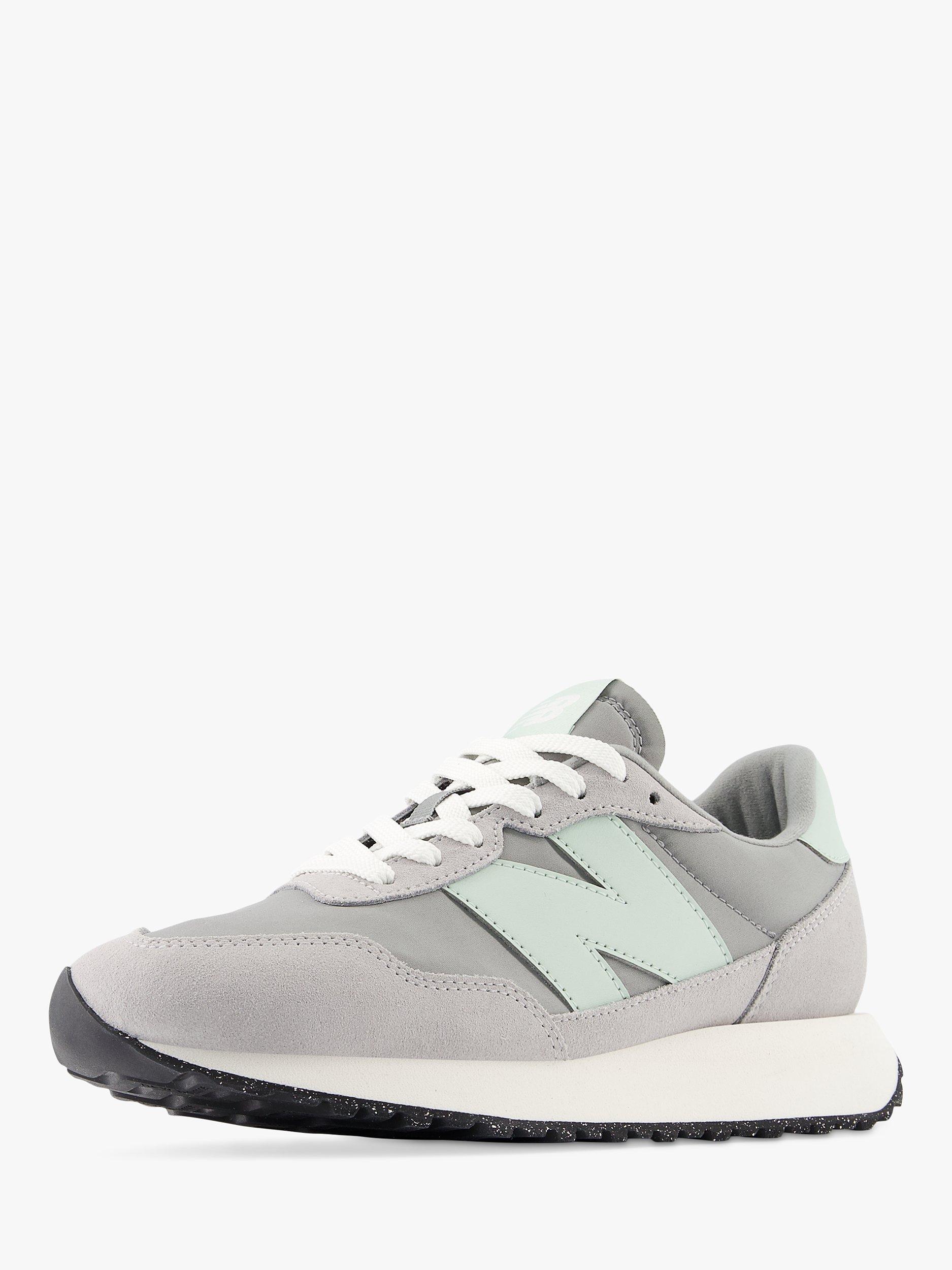 New Balance 237 Suede Mesh Trainers, Slate Grey/Mint, 4