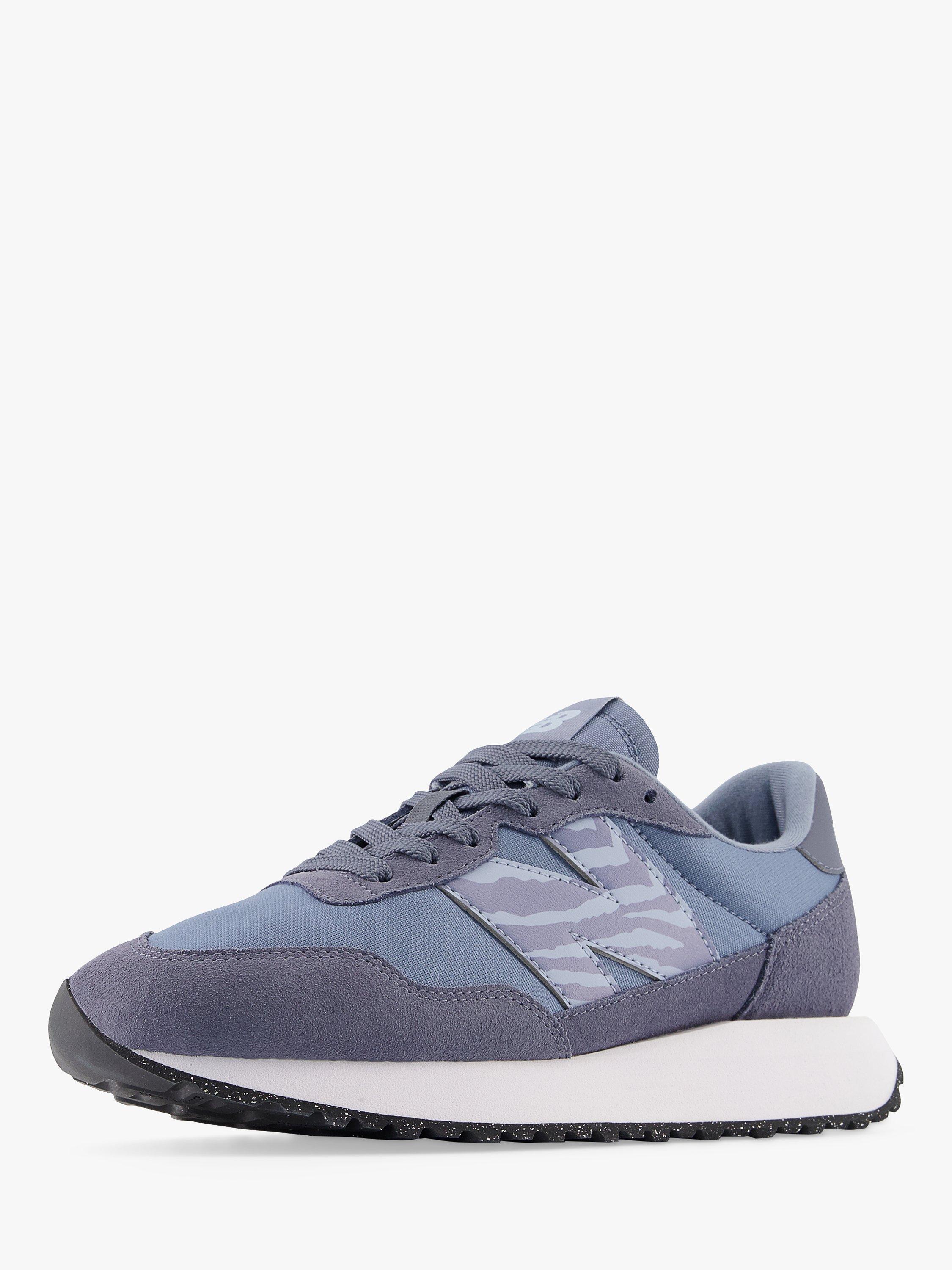 New Balance 237 Suede Mesh Trainers, Arctic Grey/Animal, 4