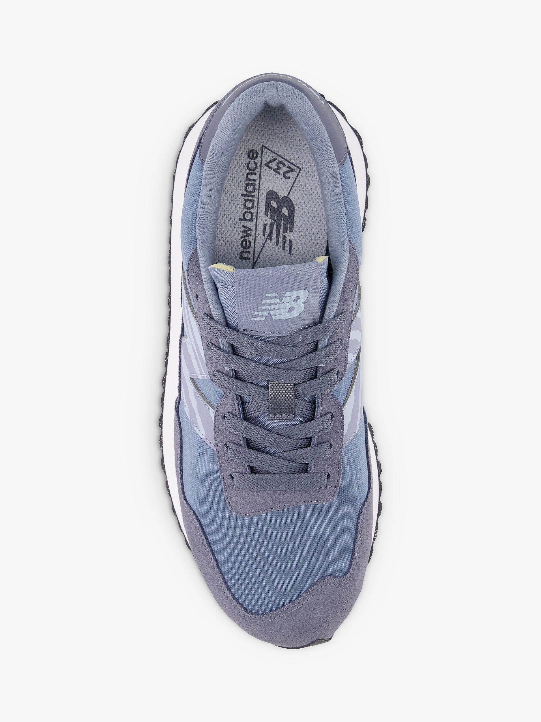 New Balance 237 Suede Mesh Trainers, Arctic Grey/Animal, 4