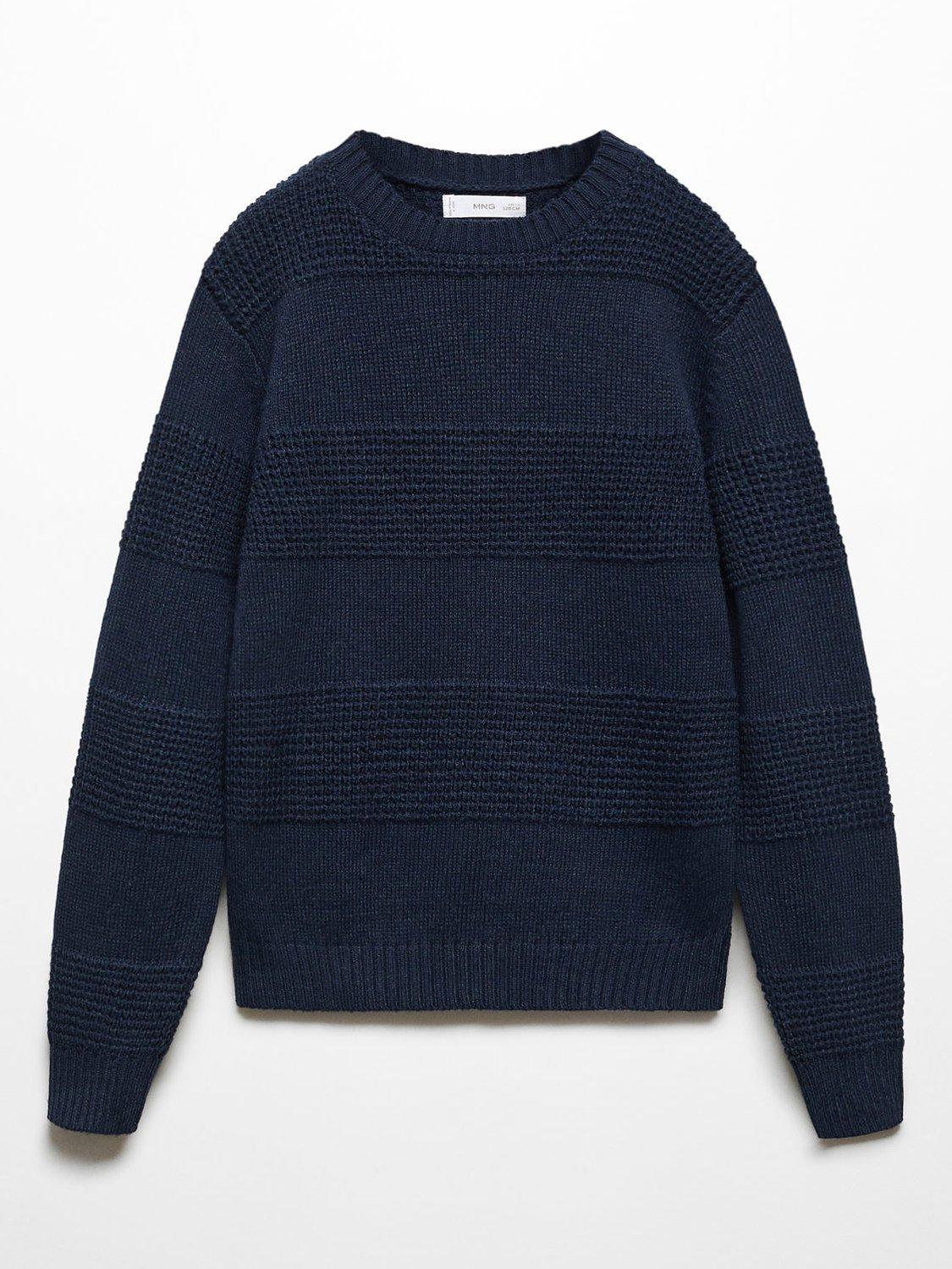 Mango Kids' Otto Knit Jumper, Navy