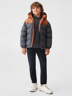 Mango Kids' Alaska Puffer Jacket, Multi - view 2, Multi