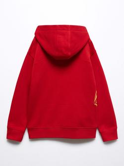 Mango Kids' Flash Graphic Hoodie, Red - view 2, Red