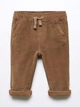 Mango Kids' Moritz Corduroy Trousers, Medium Brown
