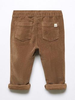 Mango Kids' Moritz Corduroy Trousers - view 2, Medium Brown