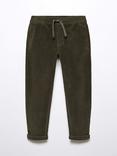 Mango Kids' Jorge Corduroy Joggers, Beige Khaki