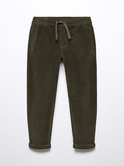 Mango Kids' Jorge Corduroy Joggers, Beige Khaki, Beige Khaki