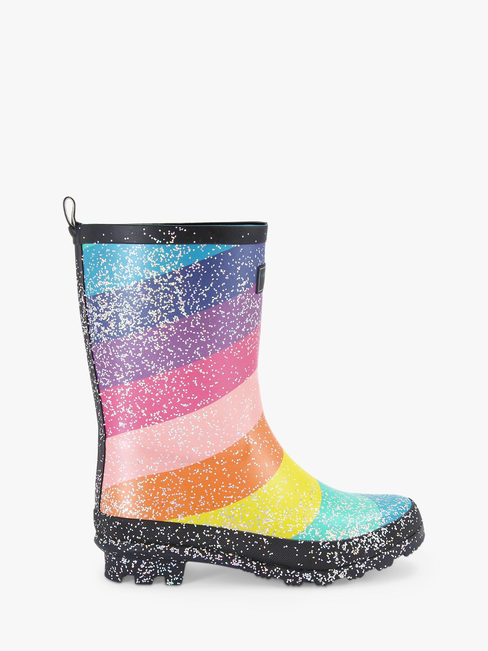 Kurt Geiger London Kids' Mini Sleet Long Wellington Boots, Multi