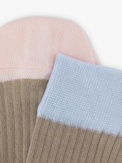 Dear Denier Celine Contrast Rib Knit Socks - view 2, Blue/Multi