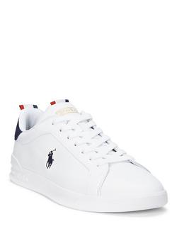 Polo Ralph Lauren Heritage Court II Leather Trainers - view 2, White Navy