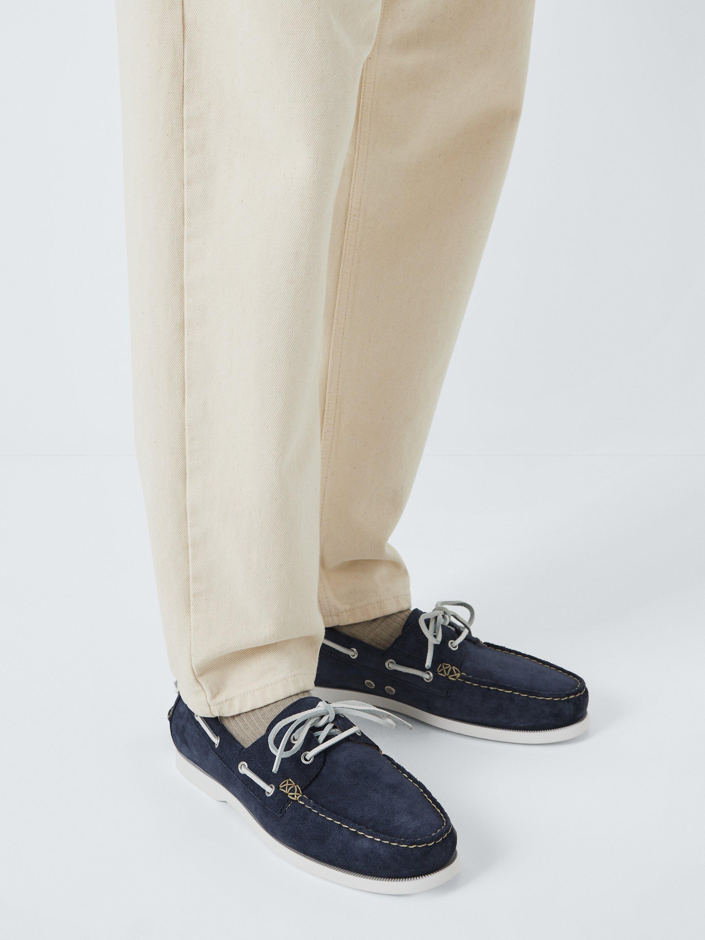 Ralph Lauren Merton Hunter Suede Boat Shoes Navy